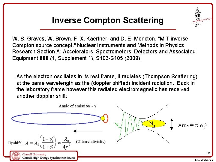 Inverse Compton Scattering W. S. Graves, W. Brown, F. X. Kaertner, and D. E.