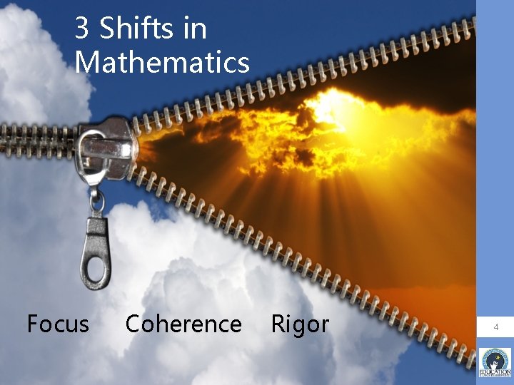 3 Shifts in Mathematics Focus Coherence Rigor 4 