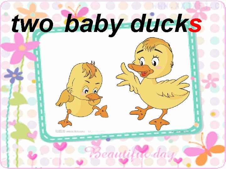 two baby ducks 