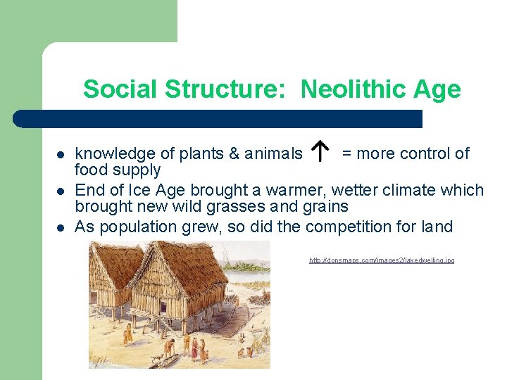 Social Structure: Neolithic Age l l l knowledge of plants & animals = more