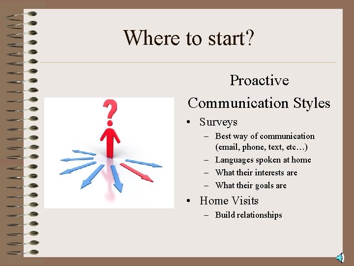 Where to start? Proactive Communication Styles • Surveys – Best way of communication (email,