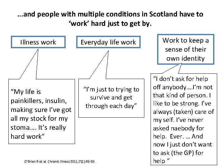 . . . and people with multiple conditions in Scotland have to ‘work’ hard