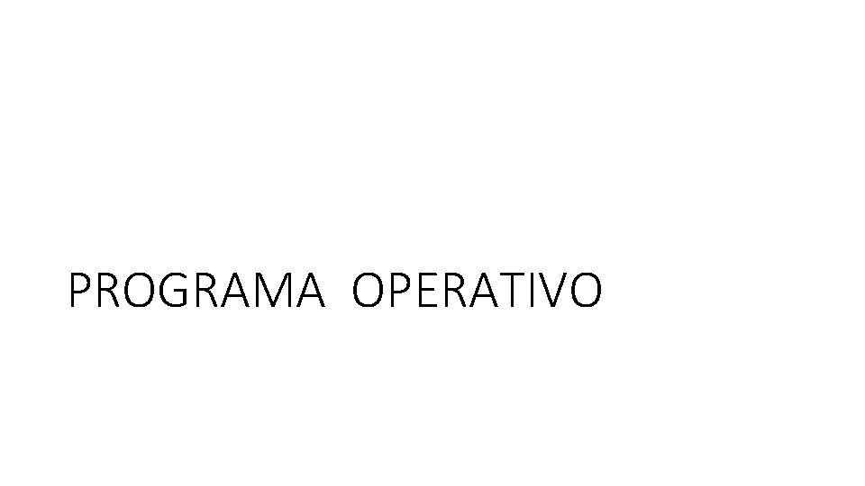 PROGRAMA OPERATIVO 