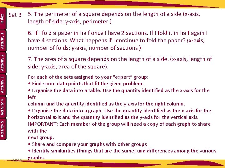 Index 6. If I fold a paper in half once I have 2 sections. Index 6. If I fold a paper in half once I have 2 sections.