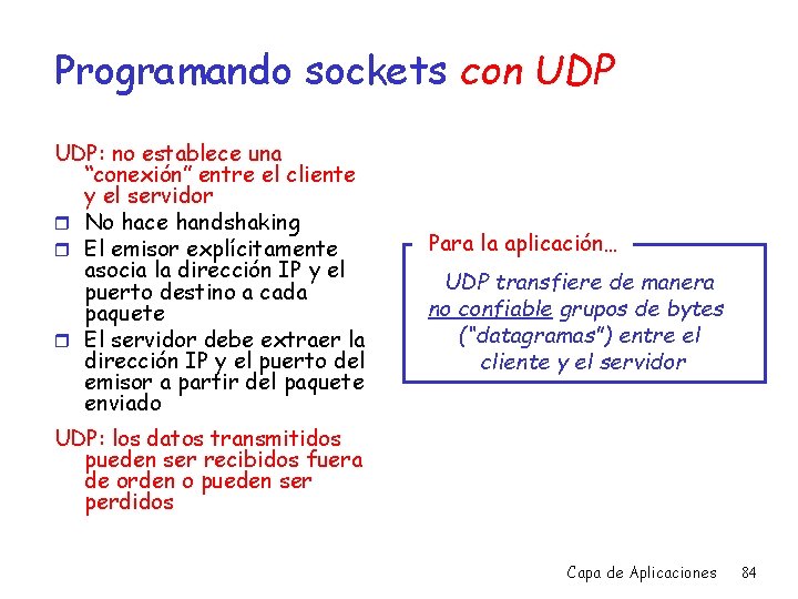Programando sockets con UDP: no establece una “conexión” entre el cliente y el servidor