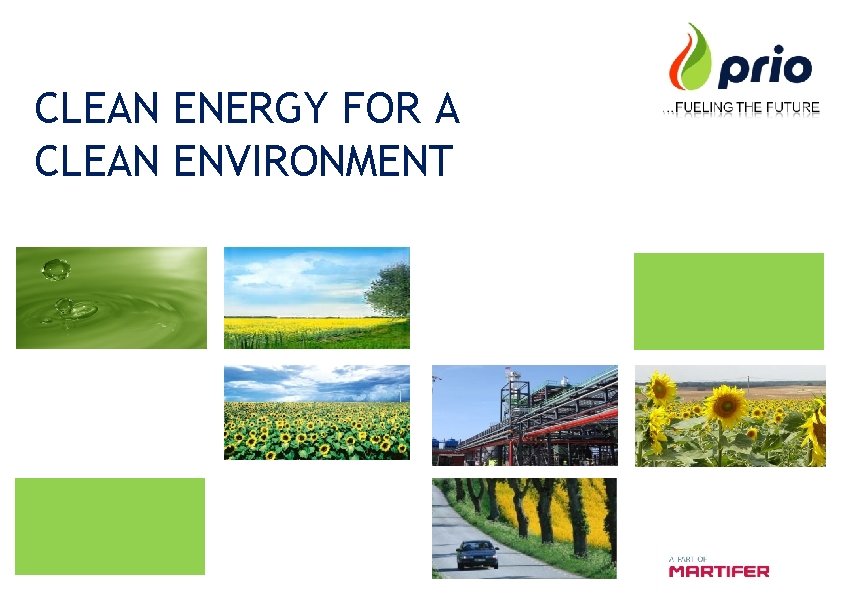 CLEAN ENERGY FOR A CLEAN ENVIRONMENT Subtitle and/or date 