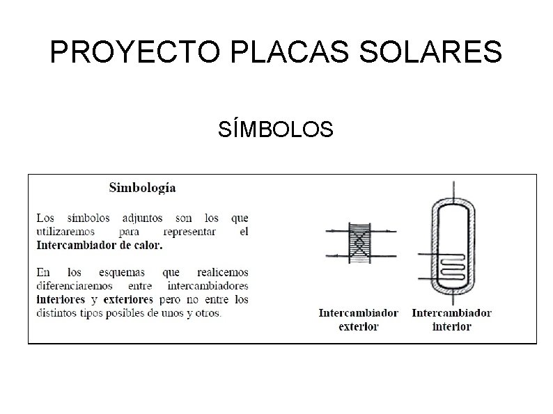 PROYECTO PLACAS SOLARES SÍMBOLOS 