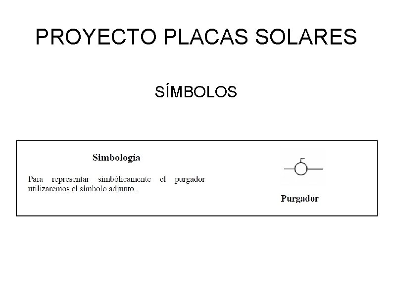 PROYECTO PLACAS SOLARES SÍMBOLOS 