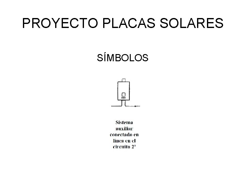 PROYECTO PLACAS SOLARES SÍMBOLOS 