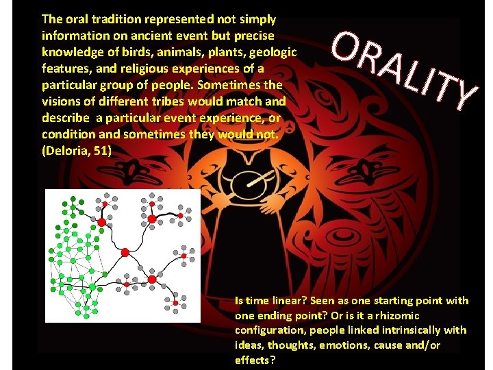 The oral tradition represented not simply information on ancient event but precise knowledge of