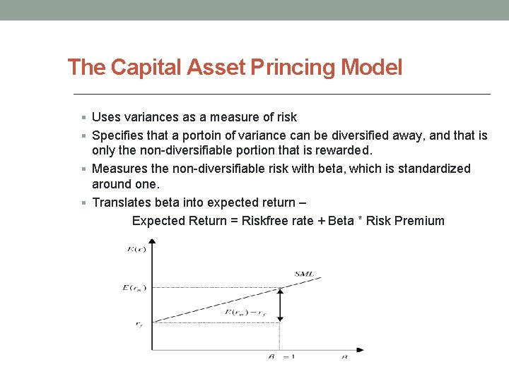 The Capital Asset Princing Model § Uses variances as a measure of risk §
