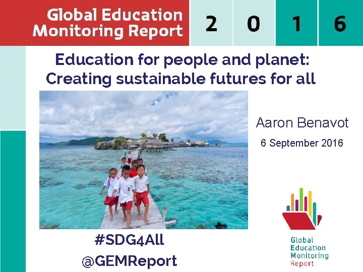 Cliquez pour modifier le style du titre Education for people and planet: Creating sustainable