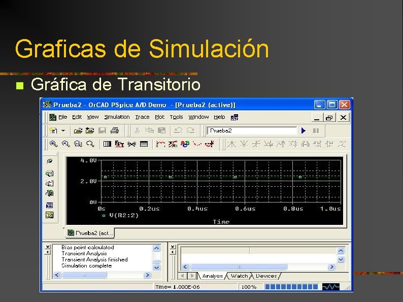 Graficas de Simulación n Gráfica de Transitorio 