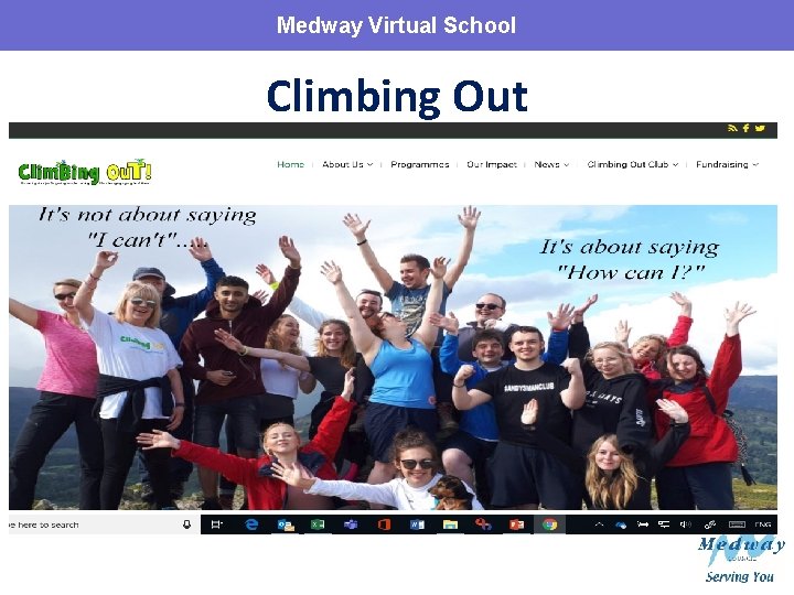 Medway Virtual School Climbing Out 