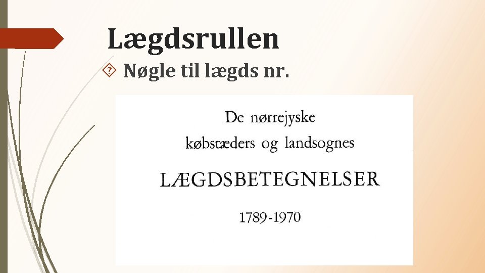 Lægdsrullen Nøgle til lægds nr. 
