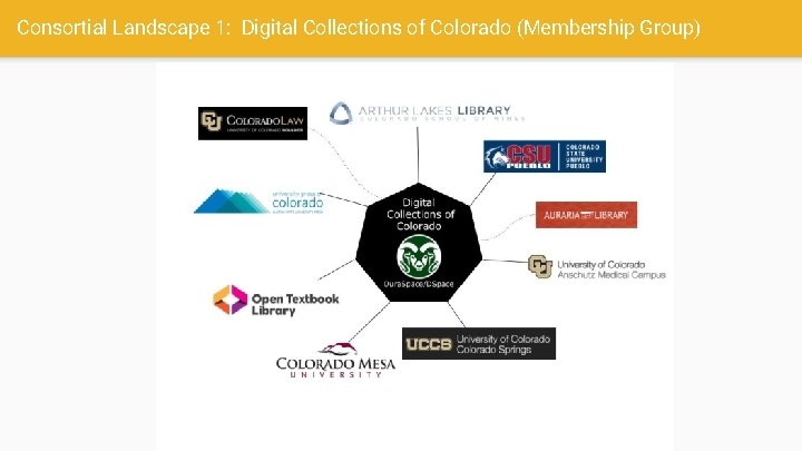 Consortial Landscape 1: Digital Collections of Colorado (Membership Group) 