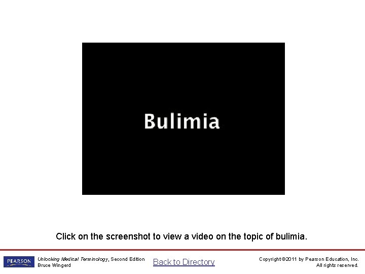 Bulimia video Click on the screenshot to view a video on the topic of