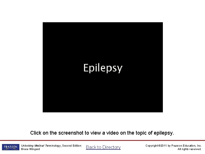 Epilepsy Video Click on the screenshot to view a video on the topic of