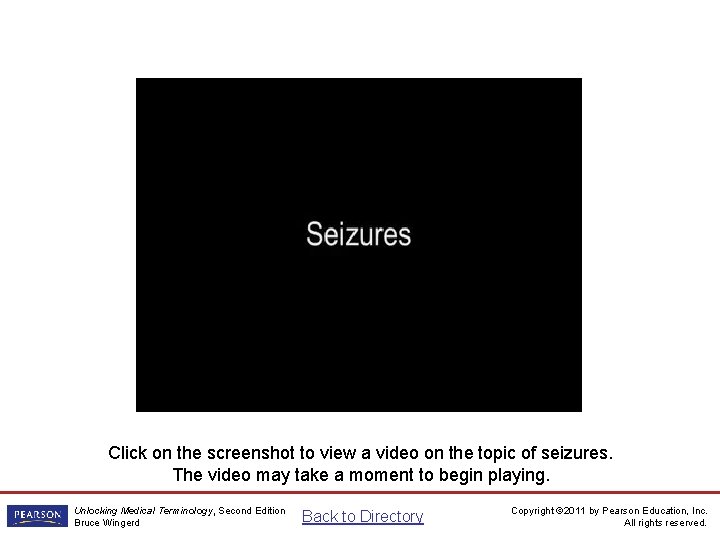 Seizures video Click on the screenshot to view a video on the topic of