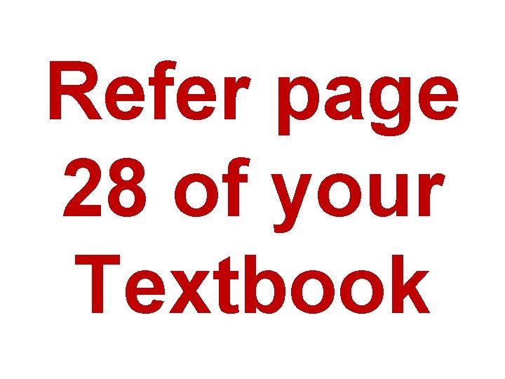 Refer page 28 of your Textbook 