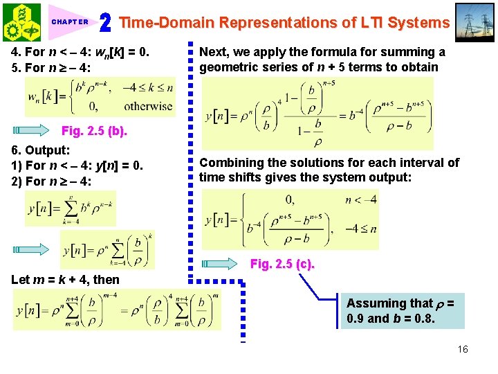 CHAPTER Time-Domain Representations of LTI Systems 4. For n < 4: wn[k] = 0.