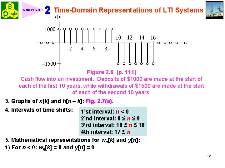 CHAPTER Time-Domain Representations of LTI Systems Figure 2. 6 (p. 111) Cash flow into