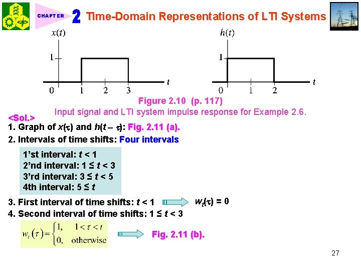 CHAPTER Time-Domain Representations of LTI Systems Figure 2. 10 (p. 117) Input signal and