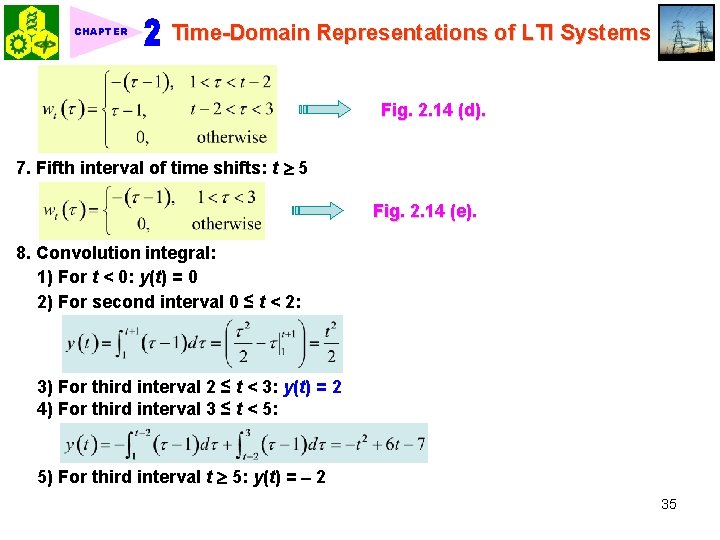 CHAPTER Time-Domain Representations of LTI Systems Fig. 2. 14 (d). 7. Fifth interval of