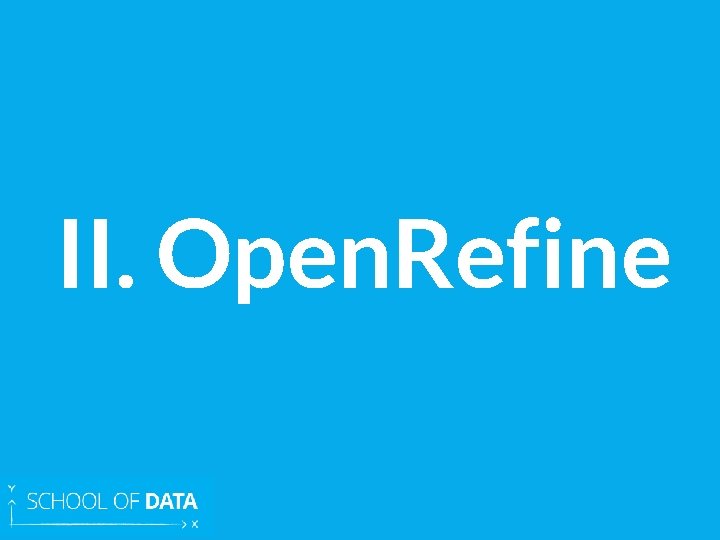 II. Open. Refine 