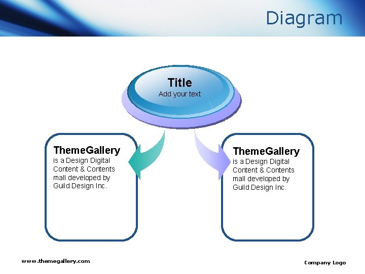 Diagram Title Add your text Theme. Gallery is a Design Digital Content & Contents