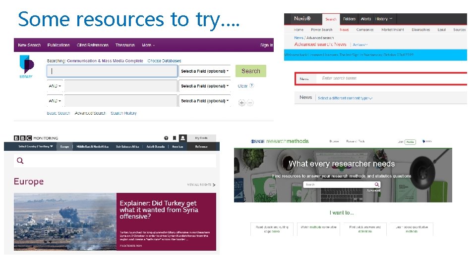 Some resources to try…. 