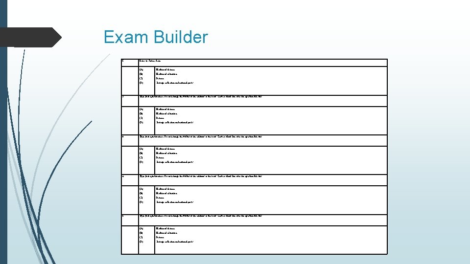 Exam Builder 1 2 3 4 5 Refer to Source A on (A) Health Exam Builder 1 2 3 4 5 Refer to Source A on (A) Health