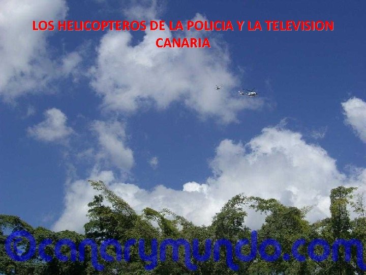 LOS HELICOPTEROS DE LA POLICIA Y LA TELEVISION CANARIA 