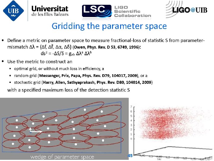 Gridding the parameter space Grupo de Relatividad y Gravitación http: //grg. uib. es/ligo/ 45