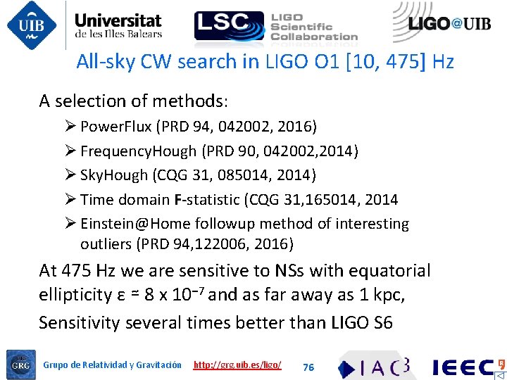 All-sky CW search in LIGO O 1 [10, 475] Hz A selection of methods: