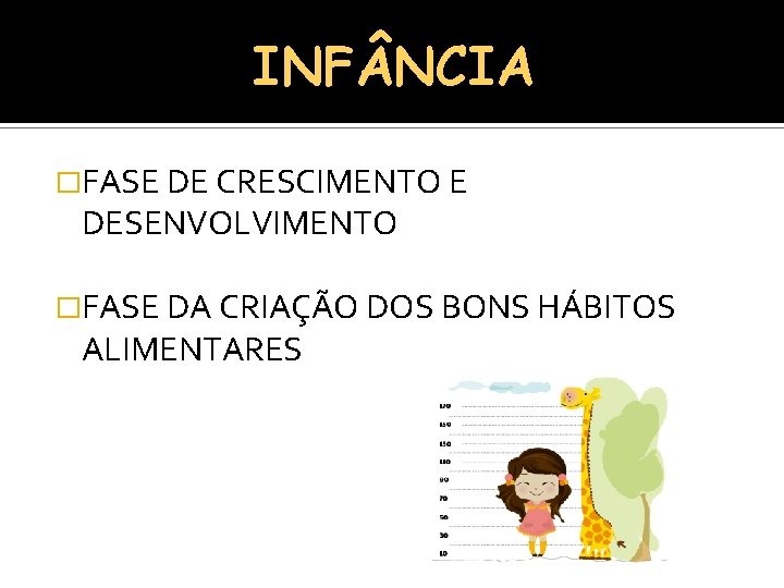 INF NCIA �FASE DE CRESCIMENTO E DESENVOLVIMENTO �FASE DA CRIAÇÃO DOS BONS HÁBITOS ALIMENTARES