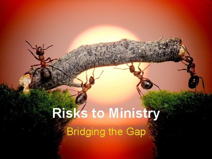 Risks to Ministry Bridging the Gap 