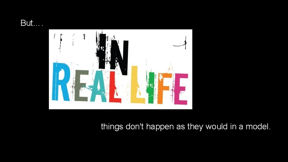 But…. Von Thunen demonstration things don't happen as they would in a model. 