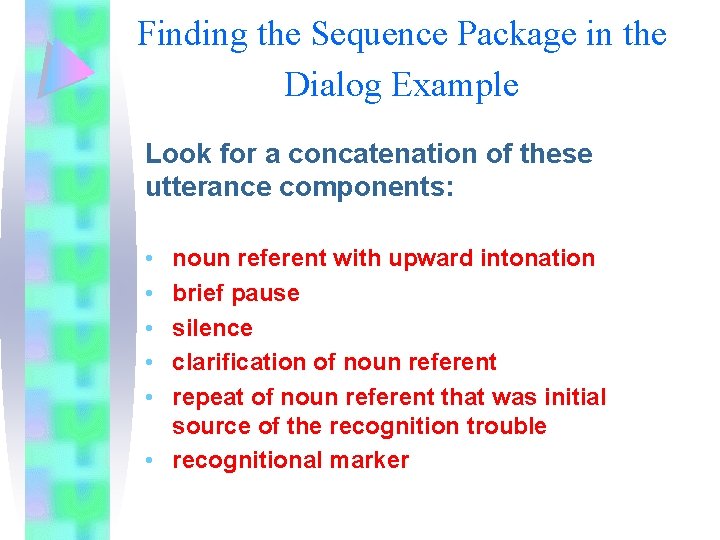 Finding the Sequence Package in the Dialog Example Look for a concatenation of these