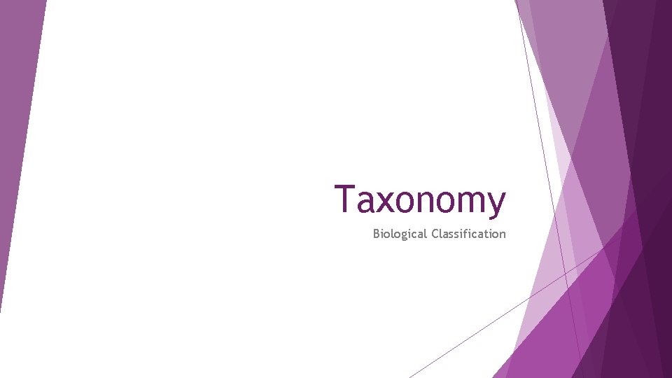 Taxonomy Biological Classification 