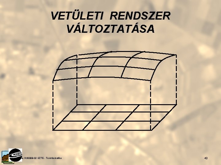 VETÜLETI RENDSZER VÁLTOZTATÁSA Phare HU 0008 -02 SZTE - Térinformatika 43 