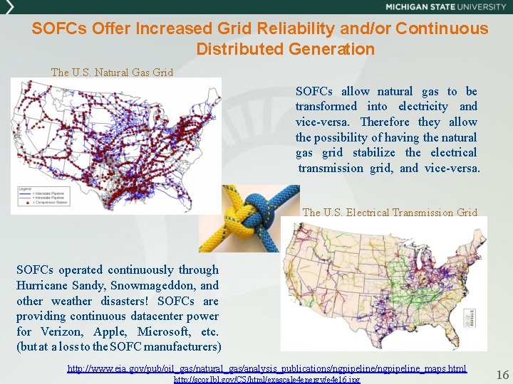 SOFCs Offer Increased Grid Reliability and/or Continuous Distributed Generation The U. S. Natural Gas