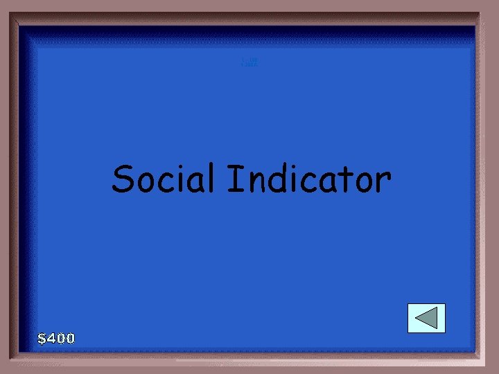 1 - 100 4 -200 A Social Indicator 
