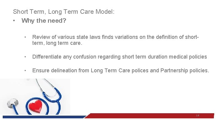 Short Term, Long Term Care Model: • Why the need? • Review of various