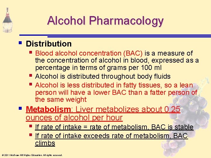 Alcohol Pharmacology § Distribution § Blood alcohol concentration (BAC) is a measure of §