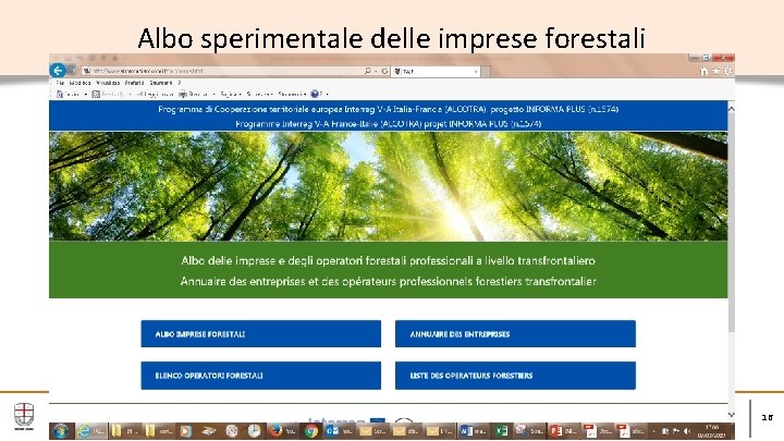 Albo sperimentale delle imprese forestali 16 