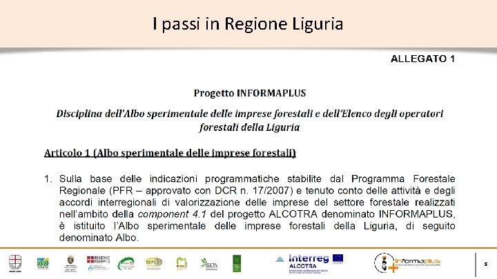 I passi in Regione Liguria 8 