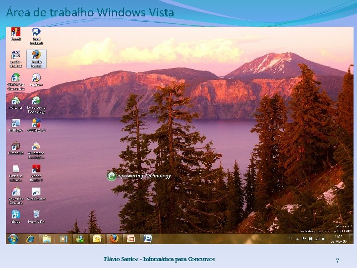 Área de trabalho Windows Vista Flávio Santos - Informática para Concursos 7 