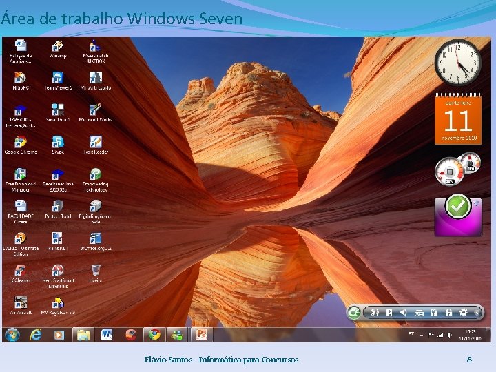 Área de trabalho Windows Seven Flávio Santos - Informática para Concursos 8 