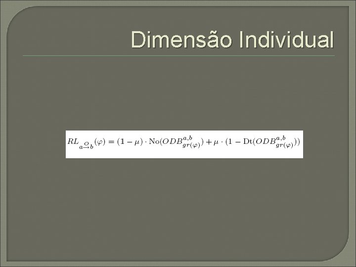 Dimensão Individual 